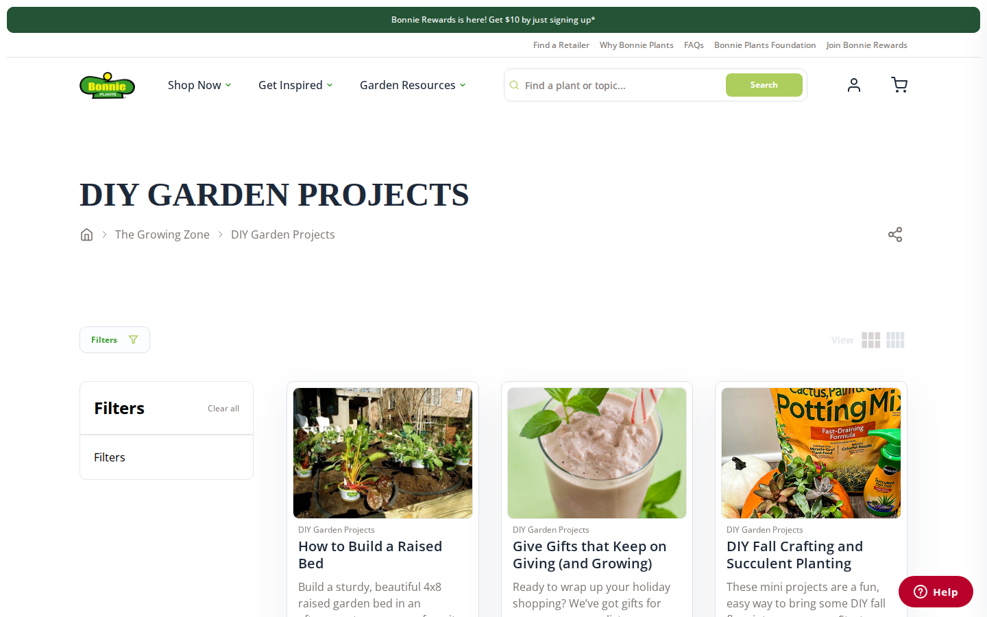 Bonnie Plants DIY garden projects blog archive